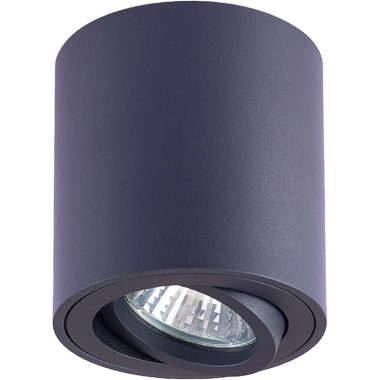 TRACON SPGU10MDB Mennyezeti spot lámpatest, hengeres, dönthető, fekete 100-240VAC, 50Hz, 1xGU10, max.35W