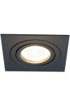 TRACON SPND1B Süllyesztett spot lámpatest, négyzetes, dönthető, fekete 93x93x24mm