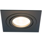 TRACON SPND1B Süllyesztett spot lámpatest, négyzetes, dönthető, fekete 93x93x24mm