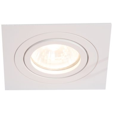 TRACON SPND1W Süllyesztett spot lámpatest, négyzetes, dönthető, fehér 93x93x24mm