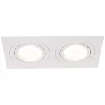   TRACON SPND2W Süllyesztett spot lámpatest, négyzetes, dönthető, fehér 173x93x24mm