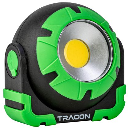   TRACON STLFLE10W Akkumulátoros LED szerelő reflektor 10 W, 4000 K, 3,7 V, 3600 mAh, Li-Ion, 800 lm, 2h, IP54