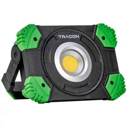 TRACON STLFLU10W Akkumulátoros LED szerelő reflektor powerbank funkcióval 10W, 4000 K, 3,7 V, 4400 mAh, Li-Ion, 1000 lm, 3 h, IP54 TRACON STLFLU10W Akkumulátoros LED szerelő reflektor powerbank funkcióval 10W, 4000 K, 3,7 V, 4400 mAh, Li-Ion, 1000 lm, 3 h, IP54