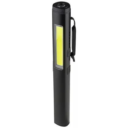   TRACON STLP5W LED kézilámpa, toll forma, cserélhető akkumulátorral 5/3 W, 400 lm, 3,7 V, 800 mAh, 14500, UV