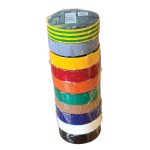 TRACON SZIG-SET10-15 Szigetelőszalag válogatás különböző színekben, 10 db/cs 10m×15mm, PVC