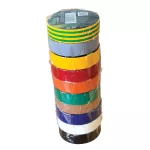   TRACON SZIG-SET20 Szigetelőszalag válogatás különböző színekben, 10 db/cs 20m×18mm, PVC, 0-90°C, 40kV/mm
