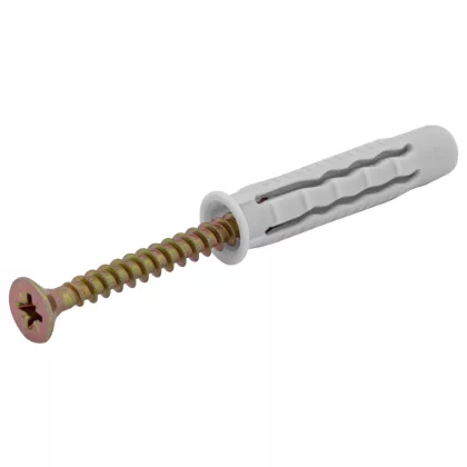   TRACON T10UCS Univerzális tipli+csavar, szürke M10x55mm, PA6.6