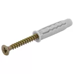 TRACON T6UCS Univerzális tipli+csavar, szürke M6x30mm, PA6