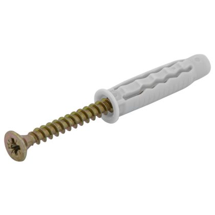 TRACON T6UCS Univerzális tipli+csavar, szürke M6x30mm, PA6