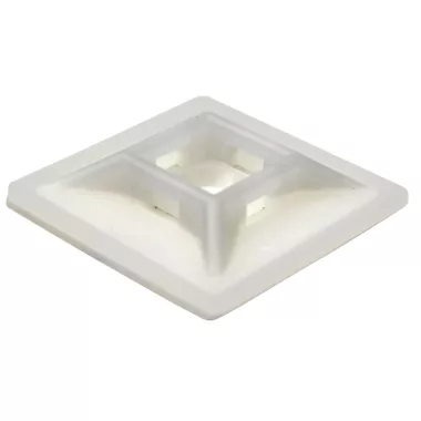 TRACON TALP200 Öntapadós/csavarozható, 4oldalt fűzhető kötegelő talp,natúr 19×19mm, d=5mm, PA6.6, 3M