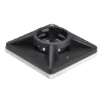   TRACON TALP201 Öntapadós/csavarozható, 4oldalt fűzhető kötegelő talp,fekete 19×19mm, d=5mm, PA6.6, 3M