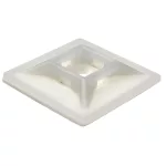   TRACON TALP280 Öntapadós/csavarozható, 4oldalt fűzhető kötegelő talp,natúr 28×28mm, d=5,7mm, PA6.6, 3M