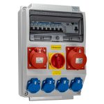 TRACON TDB03-12MVK Csatlakozó doboz védelemmel,főkapcs.,vezetékezett,készre sz. Prot.:RCCB