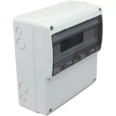 TRACON TDB333315 Üres ipari csatlakozódoboz szerelősínnel, ABS 16mod, H×W×D=330×330×155mm, IP65