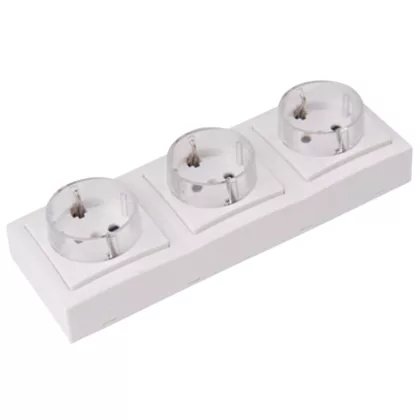   TRACON TFKSCH-3 Falon kívüli csatlakozóaljzat 3×16A/250VAC, IP20 (SCHUKO)