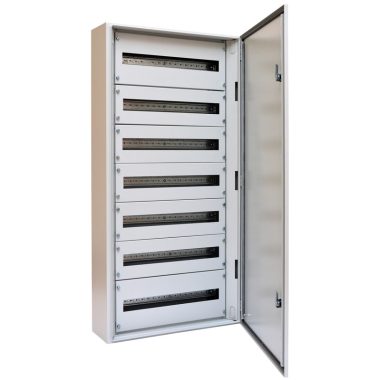 TRACON TGEF6012025 Fémajtós fém elosztószekrény 600×1200×250 / 168M (24×7 rows)