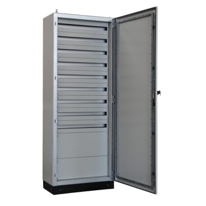   TRACON TGEFM8021040M Moduláris (sorolható)fém elosztószekrény DIN-Rail modulokkal W×L×H=800×2100×400/324M (9×36) + szer.lap 1×150, 1×200, IP54