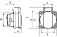 TRACON TICS-105SG Beépíthető csatlakozóaljzat, oldalsó védőérintkezővel, kerek 16A, 250V, 2P+E, IP54 (SCHUKO) TRACON TICS-105SG Beépíthető csatlakozóaljzat, oldalsó védőérintkezővel, kerek 16A, 250V, 2P+E, IP54 (SCHUKO)