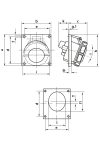 TRACON TICS-323IP67 Beépíthető ferde ipari csatlakozóaljzat 32A, 250V, 2P+E, 6h, IP67 TRACON TICS-323IP67 Beépíthető ferde ipari csatlakozóaljzat 32A, 250V, 2P+E, 6h, IP67