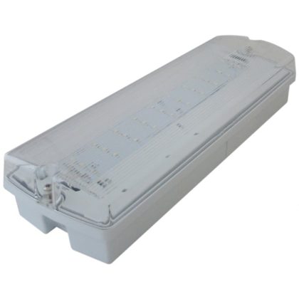   TRACON TLBVLED30NM LED-es vészvilágító lámpatest, készenléti 230V, 50Hz, 4W, 28×LED, 3h, 3, 6V/1800mAh, Ni-Cd, IP65, EEI=A