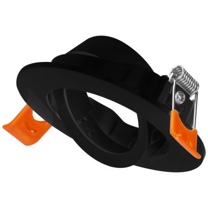   TRACON TLCPRDB Süllyesztett spot lámpatest, kerek, dönthető, fekete 85x85x25mm