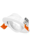 TRACON TLCPRDW Süllyesztett spot lámpatest, kerek, dönthető, fehér 85x85x25mm