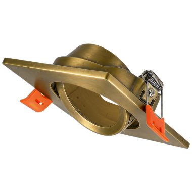 TRACON TLCPRNG Süllyesztett spot lámpatest, négyzetes, dönthető, arany 85x85x25mm