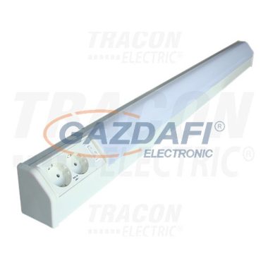 TRACON TLFL-30 Fénycsöves lámpatest dupla dugaszolóaljzattal 230V, 50Hz, T8, G13, 30W, 10A, EEI=A