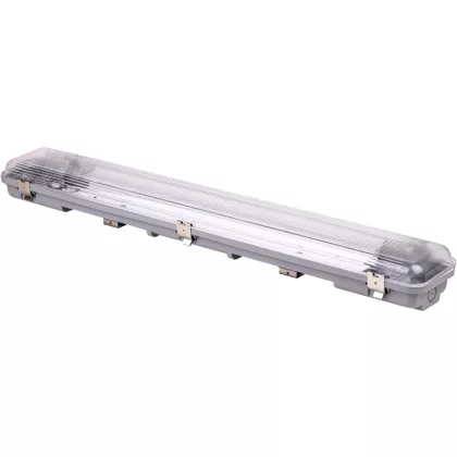   TRACON TLFVLEDN206 Védett lámpatest LED csövekhez, egyoldalas betáp 230 V, 50 Hz, G13, 600 mm, IP65, ABS/PC