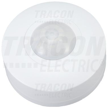 TRACON TMB-011IP Védett mozgásérzékelő, mennyezetre, fehér 230V, 1200 W, 360°, 1-6 m, 10 s-15 min, 3-2000lux, IP44