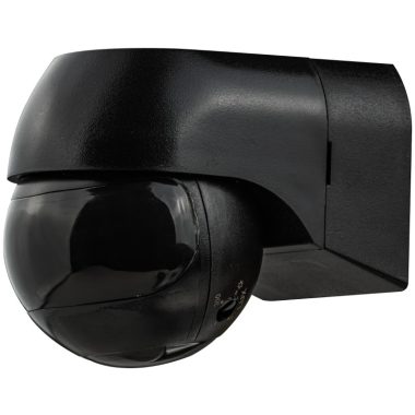 TRACON TMB-112XB Mozgásérzékelő, infra, falon kívüli, fekete 220-240 VAC, 12 m, 360°, 10 s-15 min, <3-2000 lx, IP44