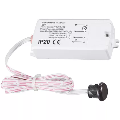 TRACON TMBB123 Mozgásérzékelő, rövid távú, működtetés ajtónyitásra 230V, 50Hz, 500/200W, 5