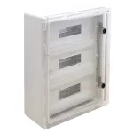   TRACON TME806026MT Műanyag elosztószekrény maszkos átlátszó ajtóval 4x25 mod, HxWxD=800x600x260mm, IP65, IK10, 1000V AC/DC
