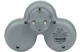TRACON TND2-USBAC Többférőhelyes átalakító csatlakozó, USBC+USBA, szürke+fehér 2×SCHUKO, max.16A, 230VAC, 3680W, PP, USB-A+C:5V, 3,4A 17.0W
