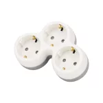   TRACON TND3 Többférőhelyes átalakító csatlakozó, szürke + fehér 3×SCHUKO, max.16A, 230VAC, 3680W, PP