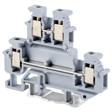 TRACON TSKA2,5/2S Emeletes ipari sorozatkapocs,csavaros, sínre, szürke 500V 24A 0.2-4 mm2