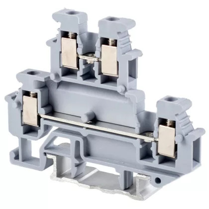   TRACON TSKA2,5/2S Emeletes ipari sorozatkapocs,csavaros, sínre, szürke 500V 24A 0.2-4 mm2