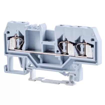   TRACON TSKC2,5/3 Fázisvezető ipari sorozatkapocs, rugós, sínre, szürke 800V 24A 0.08-2.5 mm2 3P