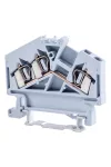 TRACON TSKC2,5/3D Fázisvezető ipari sorozatkapocs, rugós, sínre, szürke 800V 24A 0.08-2.5 mm2 3P