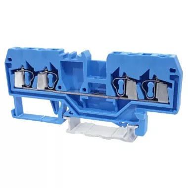 TRACON TSKC2,5/4-K Nullavezető ipari sorozatkapocs, rugós, sínre, kék 800V 20A 0.08-2.5 mm2 4P