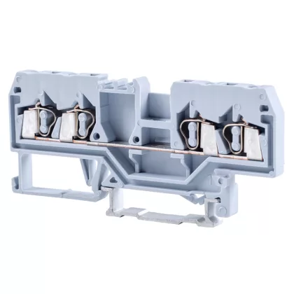   TRACON TSKC2,5/4 Fázisvezető ipari sorozatkapocs, rugós, sínre, szürke 800V 20A 0.08-2.5 mm2 4P