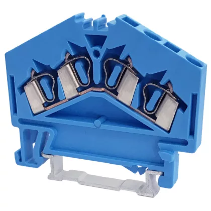 TRACON TSKC2,5/4D-K Nullavezető ipari sorozatkapocs, rugós, sínre, kék 800V 24A 0.08-2.5 m