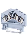 TRACON TSKC2,5/4D Fázisvezető ipari sorozatkapocs, rugós, sínre, szürke 800V 24A 0.08-2.5 mm2 4P