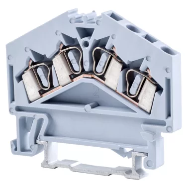 TRACON TSKC2,5/4D Fázisvezető ipari sorozatkapocs, rugós, sínre, szürke 800V 24A 0.08-2.5 mm2 4P