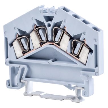 TRACON TSKC2,5/4D Fázisvezető ipari sorozatkapocs, rugós, sínre, szürke 800V 24A 0.08-2.5 