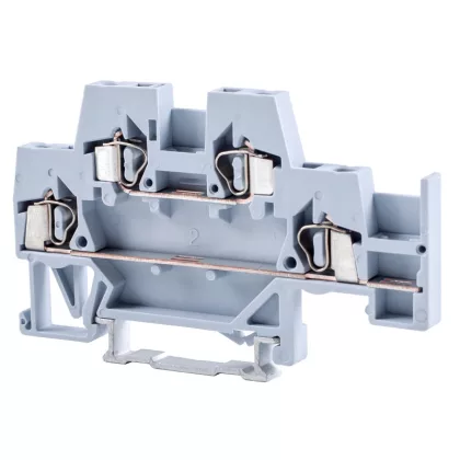   TRACON TSKC2,5E Emeletes ipari sorozatkapocs,rugós, sínre, szürke 500V 20A 0.08-2.5 mm2 4P