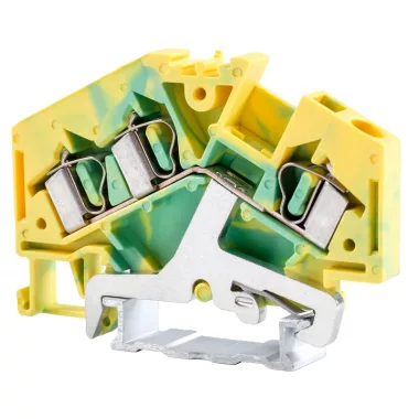 TRACON TSKC4/3JDD Védővezető ipari sorozatkapocs, rugós, sínre, zöld/sárga 800V 32A 0.08-4 mm2 3P