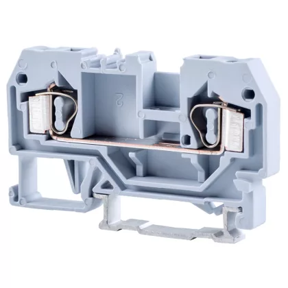   TRACON TSKC4 Fázisvezető ipari sorozatkapocs, rugós, sínre, szürke 800V 32A 0.08-4 mm2 2P