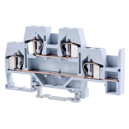 TRACON TSKC4E Emeletes ipari sorozatkapocs,rugós, sínre, szürke 500V 26A 0.08-4 mm2 4P