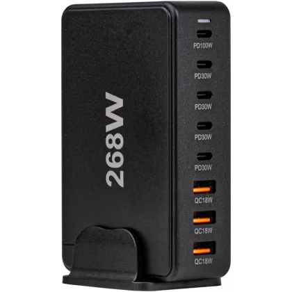 TRACON USB3A5C USB állomás 3 USB A, 5 USB-C, 268W TRACON USB3A5C USB állomás 3 USB A, 5 USB-C, 268W